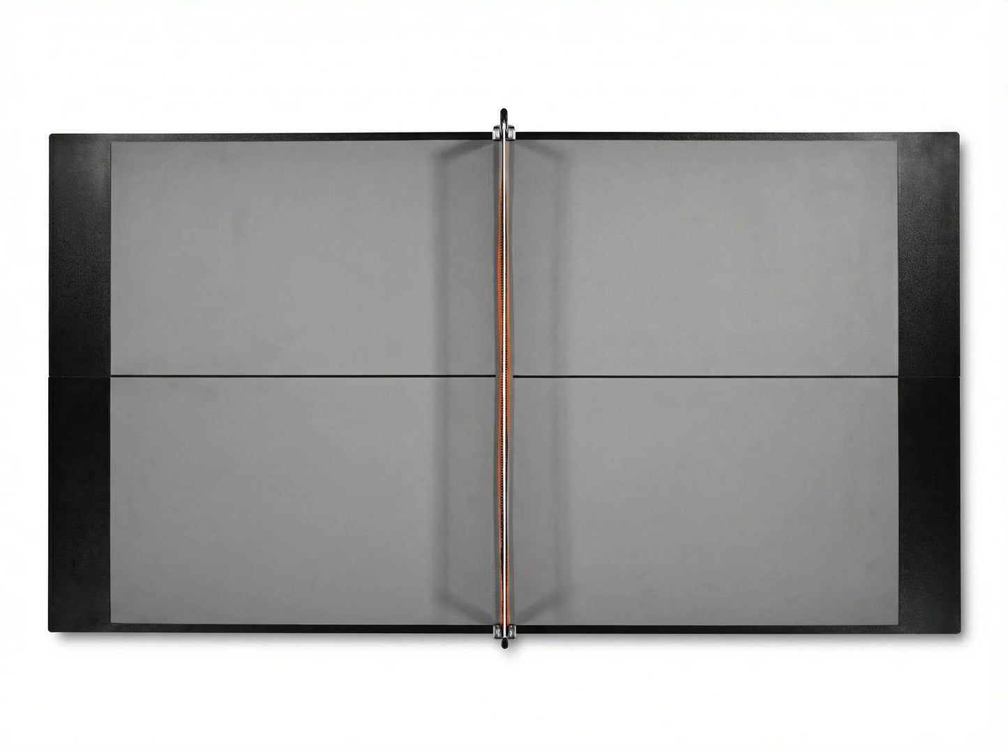 Overhead view of the four-panel 7 ft ping pong conversion top with center net