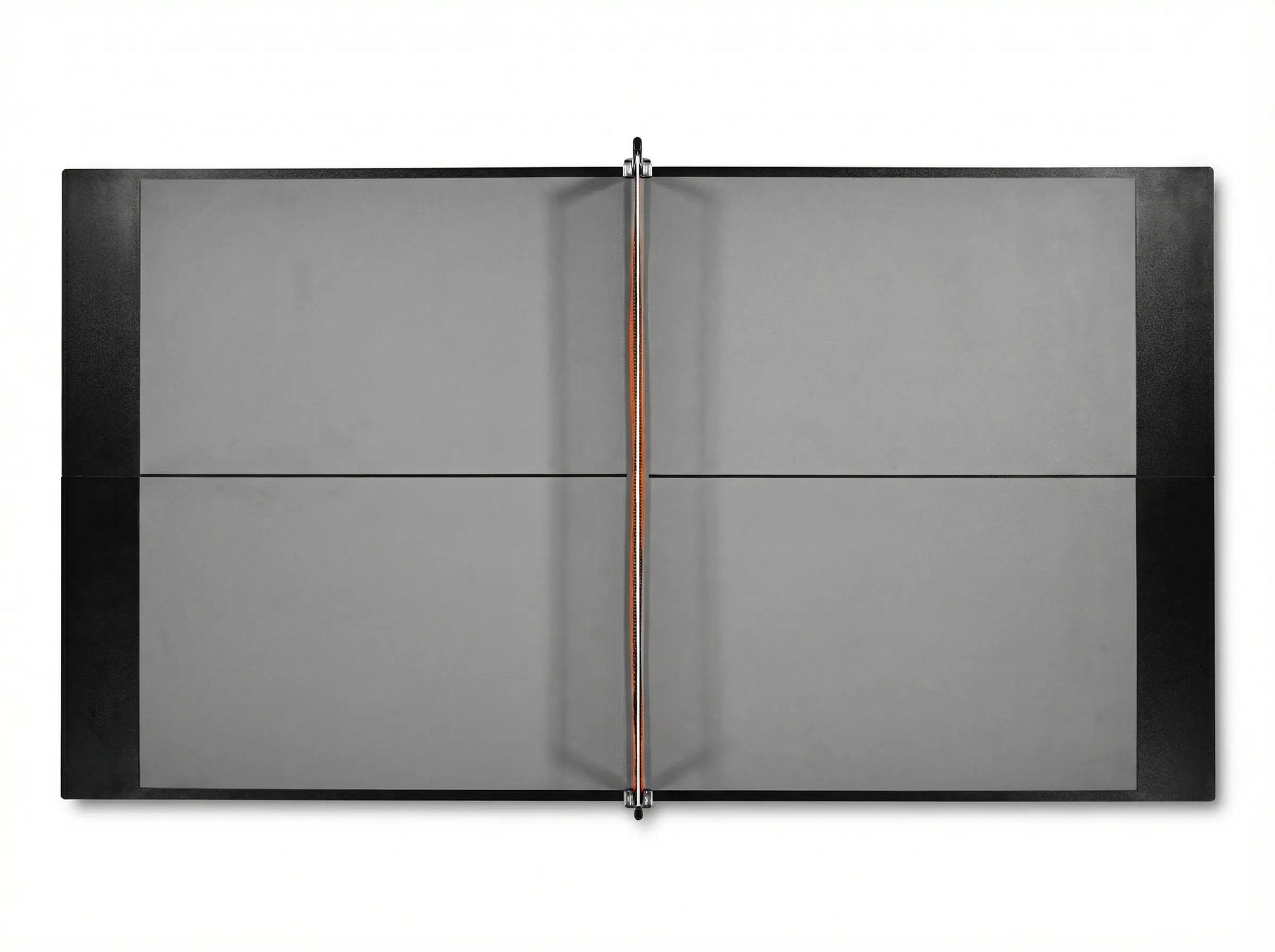 Overhead view of the four-panel 7 ft ping pong conversion top with center net