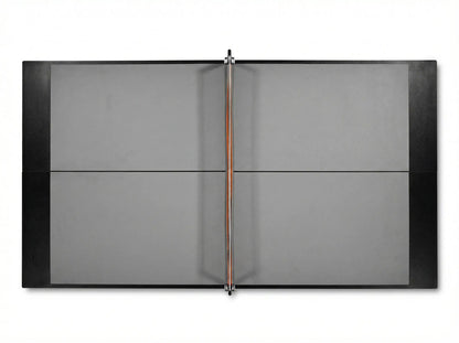 Overhead view of the four-panel 7 ft ping pong conversion top with center net
